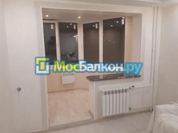 Ремонт лоджии П44 с объединением с комнатой