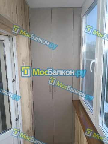 Шкаф на балкон купить в Ногинске на заказ недорого от МосБалкон
